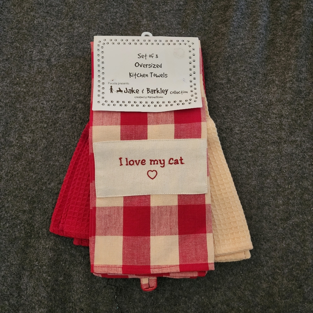 JAKE & BARKLEY |  Over-sized | Kitchen towels | 100 % Cotton | NWT